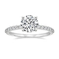 Lnngy Certified 8mm 2ct Moissanite Solitaire Ring 14K Gold Filled Engagement Rings For Women Wedding Party Jewelry Gift