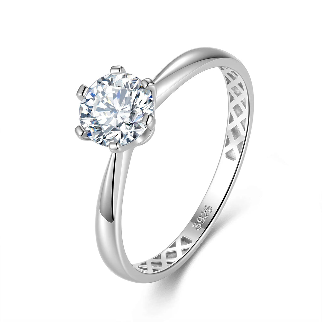 OIYIY Moissanite Ring for Women 925 Sterling Silver D VVS1 GRA Certified Lab Grown Diamond Wedding Engagement Ring