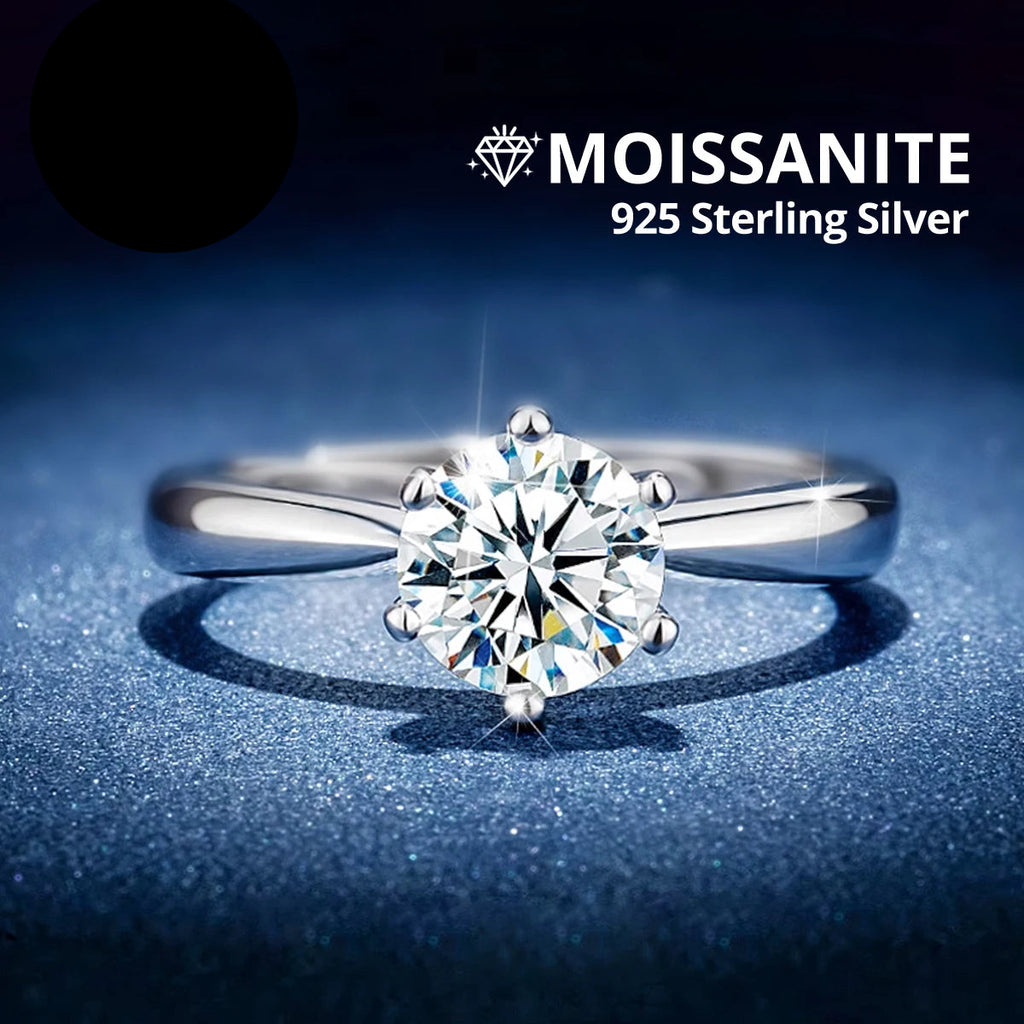 OIYIY Moissanite Ring for Women 925 Sterling Silver D VVS1 GRA Certified Lab Grown Diamond Wedding Engagement Ring
